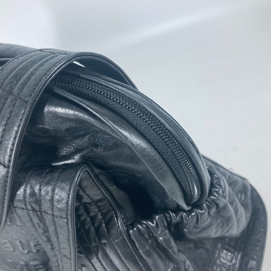 CHANEL Shoulder Bag leather black Unlimited logo