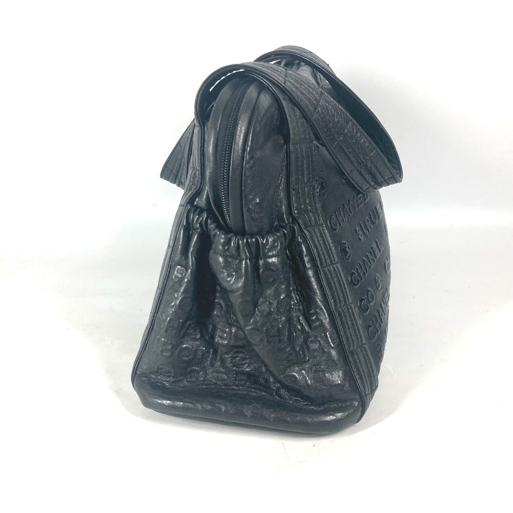 CHANEL Shoulder Bag leather black Unlimited logo