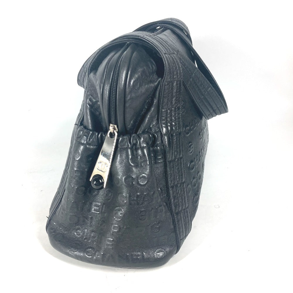 CHANEL Shoulder Bag leather black Unlimited logo