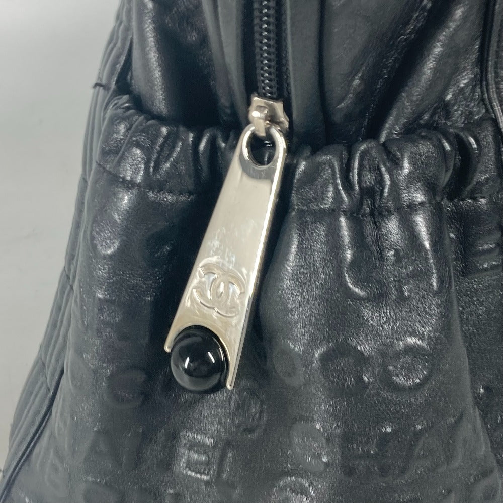 CHANEL Shoulder Bag leather black Unlimited logo