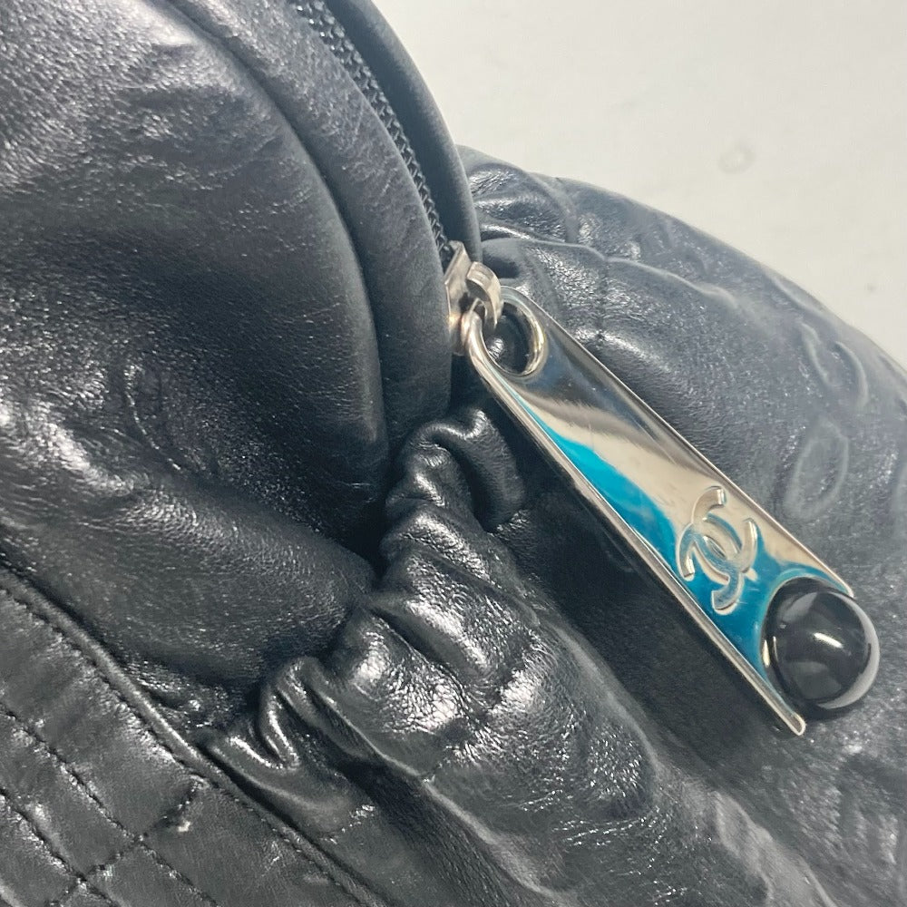 CHANEL Shoulder Bag leather black Unlimited logo