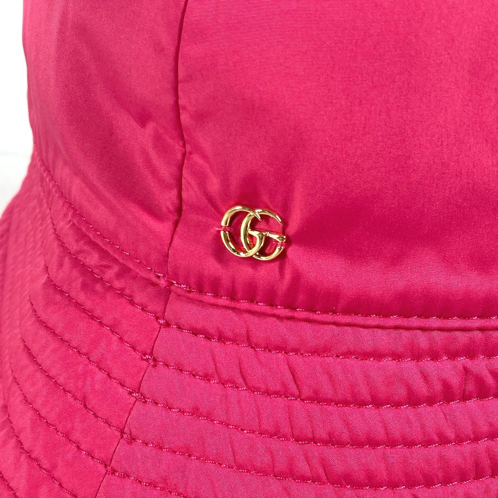 GUCCI hat 729470 polyester pink GG Women S Used Authentic