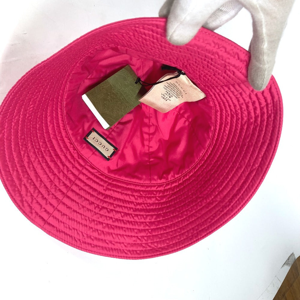 GUCCI hat 729470 polyester pink GG Women S Used Authentic
