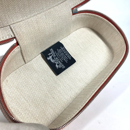 HERMES Pouch canvas pink Serie logo Escal Women Used Authentic