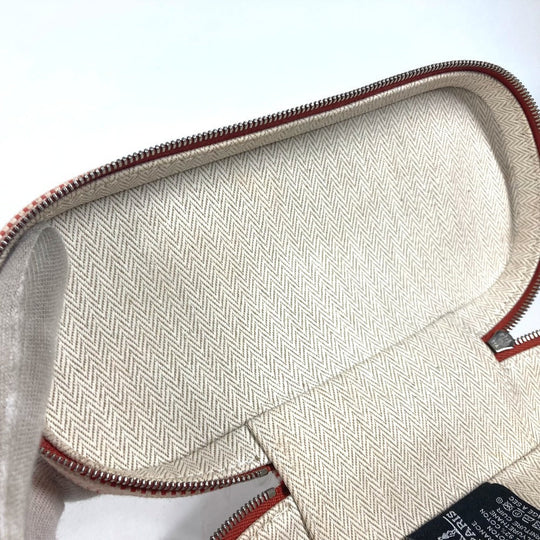 HERMES Pouch canvas pink Serie logo Escal Women Used Authentic