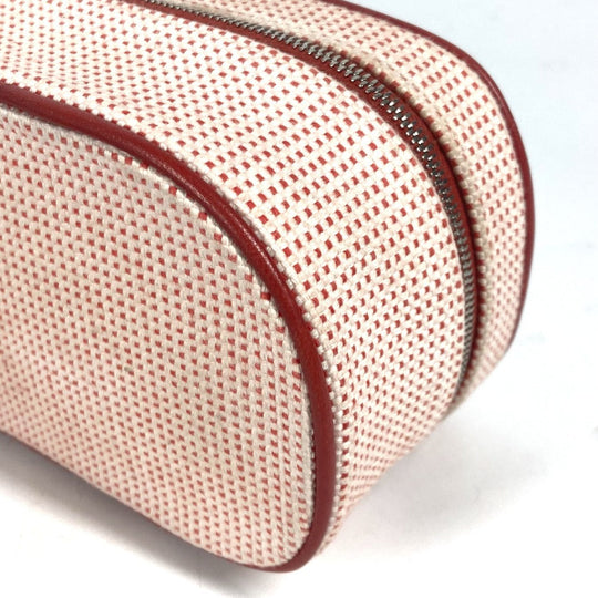 HERMES Pouch canvas pink Serie logo Escal Women Used Authentic