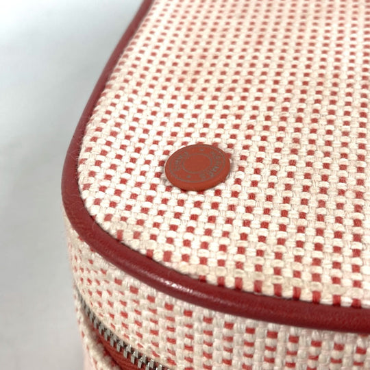 HERMES Pouch canvas pink Serie logo Escal Women Used Authentic