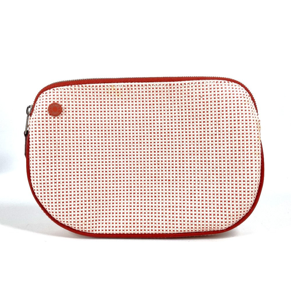 HERMES Pouch H103607M 01 cotton Red Pouch "Echappé"