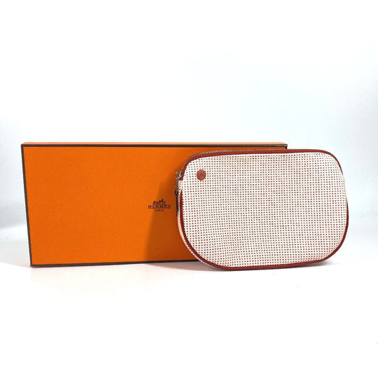 HERMES Pouch H103607M 01 cotton Red Pouch "Echappé"