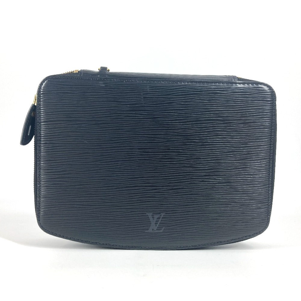 HERMES Pouch M48362 Epi Leather black Epi posh monte carlo