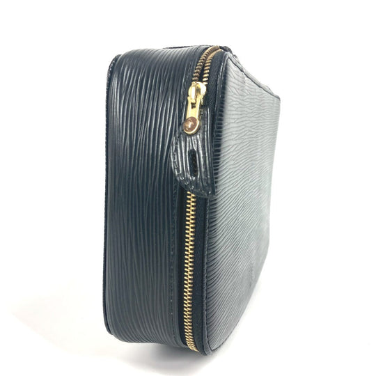 HERMES Pouch M48362 Epi Leather black Epi posh monte carlo