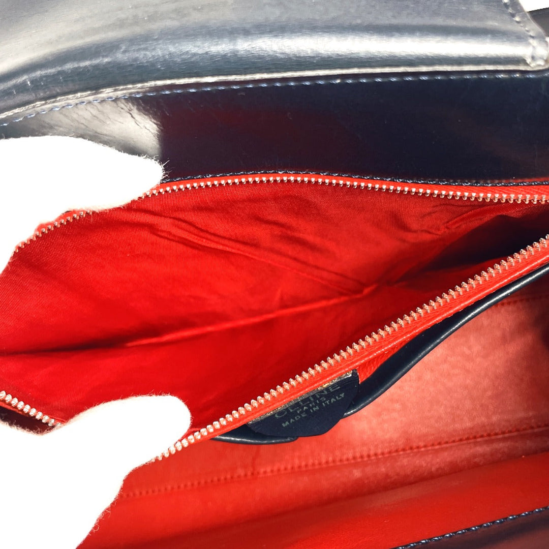 CELINE Shoulder Bag leather Red ChainShoulder