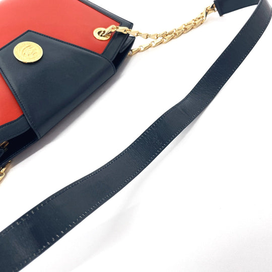 CELINE Shoulder Bag leather Red ChainShoulder