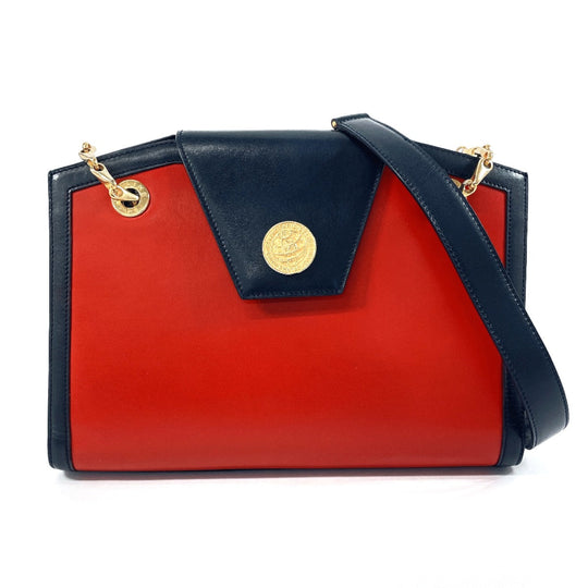 CELINE Shoulder Bag leather Red ChainShoulder