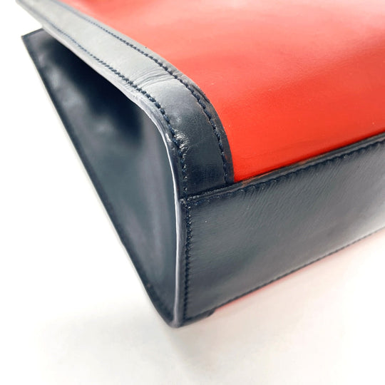 CELINE Shoulder Bag leather Red ChainShoulder