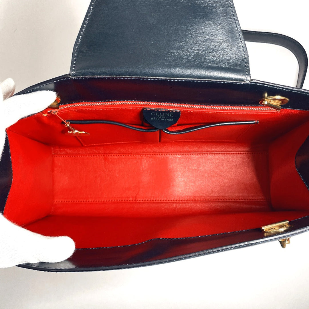CELINE Shoulder Bag leather Red ChainShoulder