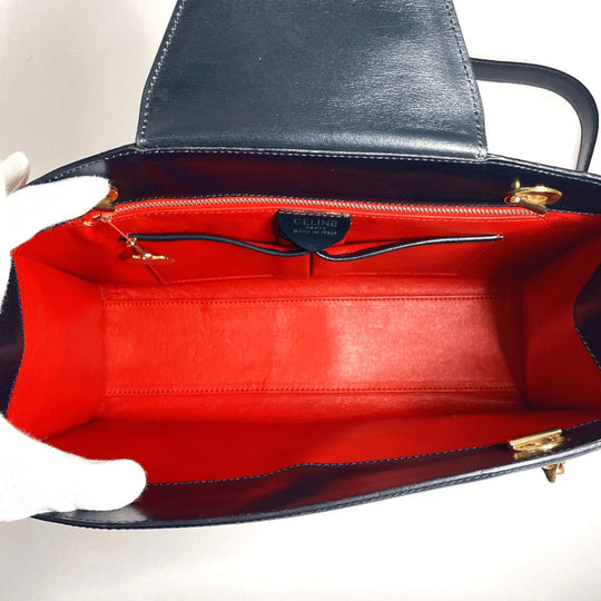 CELINE Shoulder Bag leather Red ChainShoulder
