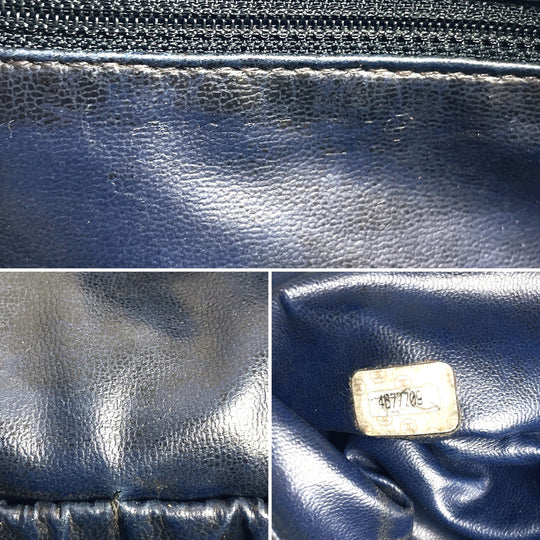 CHANEL Pouch denim blue COCO Mark Women Used Authentic