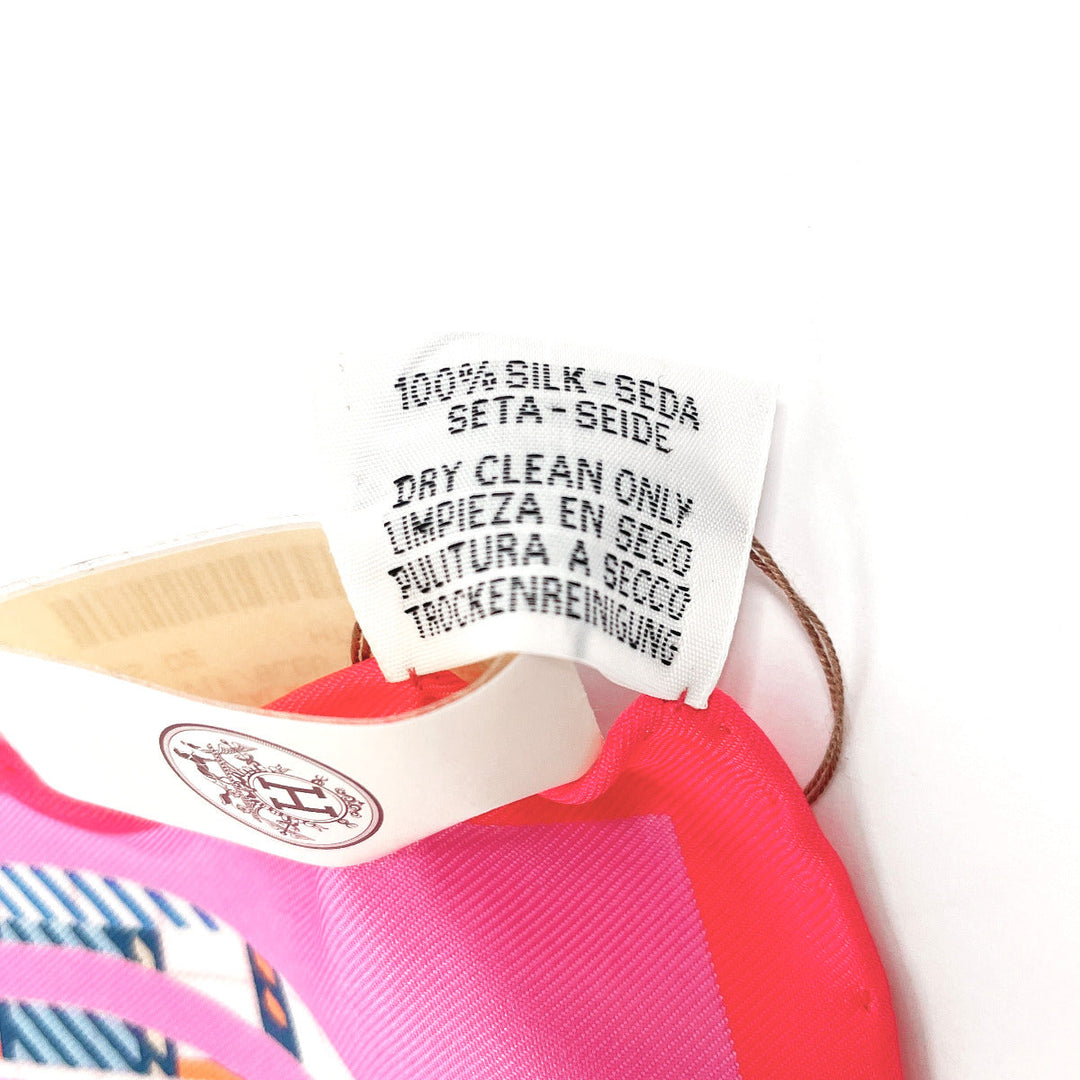 HERMES scarf 894052S Silk, 100% silk pink BRIDES de GALA Tartan Gavroche 45 Women Used Authentic