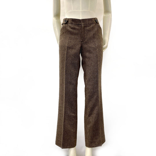 BURBERRY Pants Wool, polyester, 73% wool, 16% polyester, 10% nylon, 1% polyurethane Brown Burberry London Women 38 Used Authentic