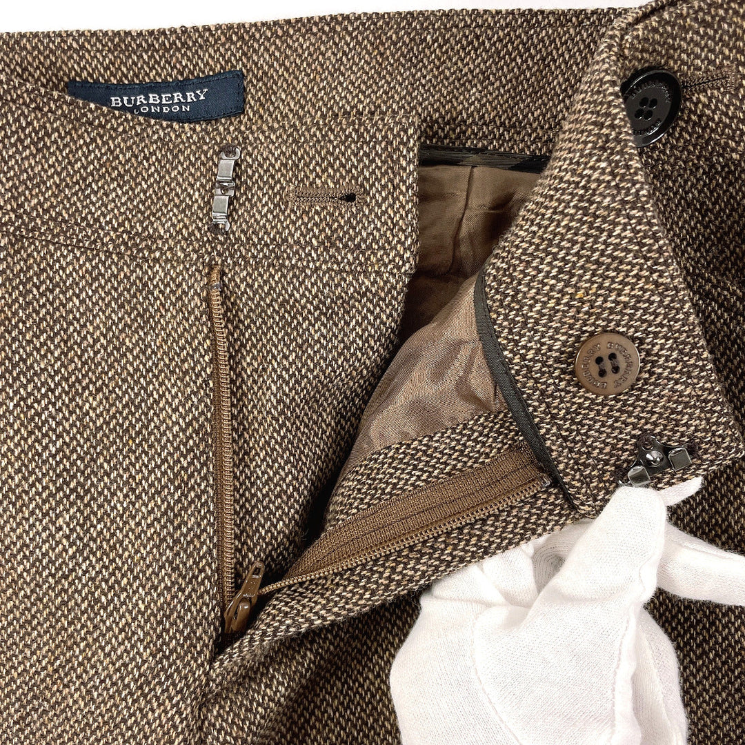 BURBERRY Pants Wool, polyester, 73% wool, 16% polyester, 10% nylon, 1% polyurethane Brown Burberry London Women 38 Used Authentic