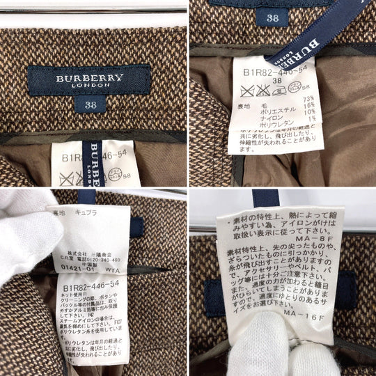BURBERRY Pants Wool, polyester, 73% wool, 16% polyester, 10% nylon, 1% polyurethane Brown Burberry London Women 38 Used Authentic