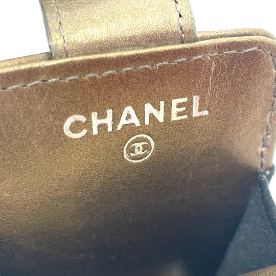 CHANEL Shoulder Bag A32475 leather Gold x Silver Metal 06A Matelasse Paris New York Women Used Authentic