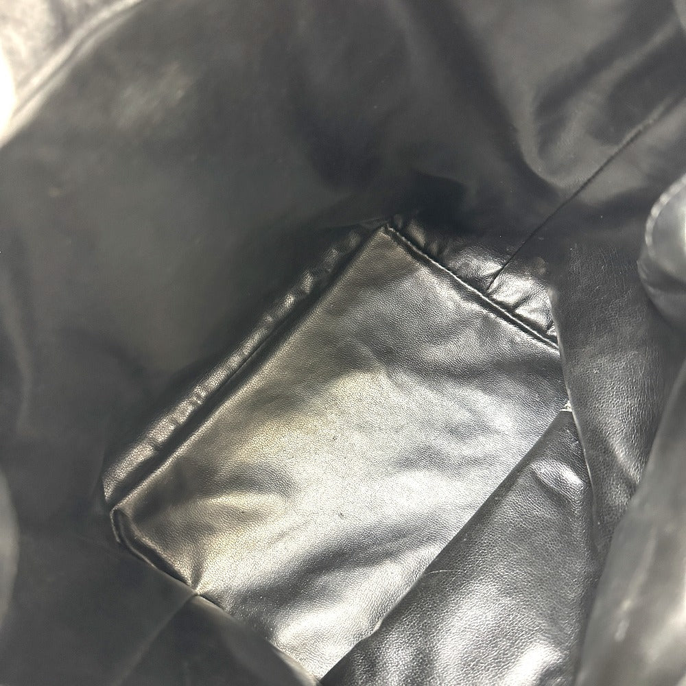 CHANEL Shoulder Bag Caviar skin black COCO Mark Dekacoco drawstring purse Women Used Authentic