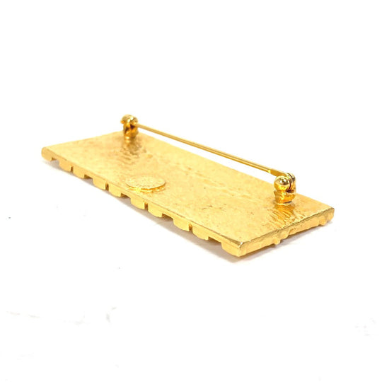 CELINE Brooch Gold Plated gold Arc de Triomphe vintage Women Used Authentic