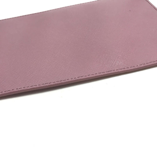 PRADA Pouch saffiano leather Pink type logo Women Secondhand Authentic