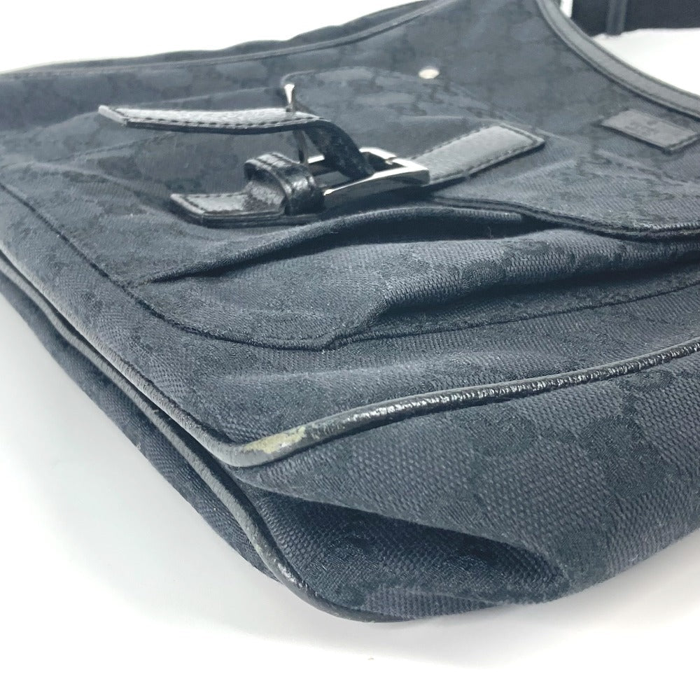 GUCCI Shoulder Bag 114272 GG canvas black GG mens Used Authentic