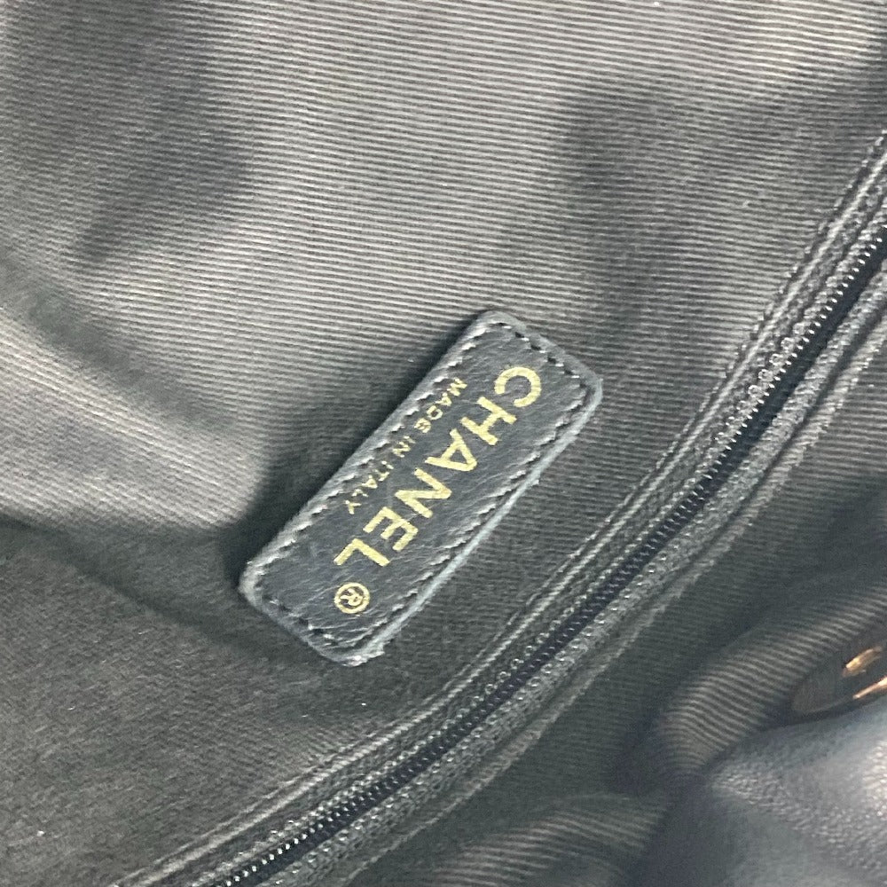 CHANEL Shoulder Bag leather black CC COCO Mark Matrasse quilting Women Used Authentic