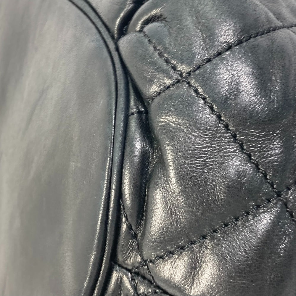 CHANEL Shoulder Bag leather black CC COCO Mark Matrasse quilting Women Used Authentic