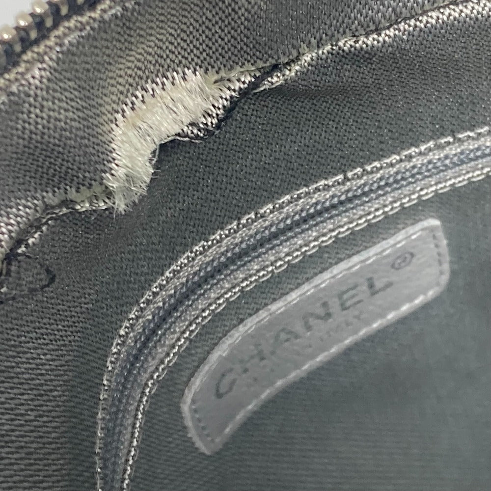 CHANEL Shoulder Bag leather black shoulder bag Mademoiselle