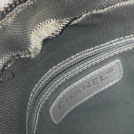 CHANEL Shoulder Bag leather black shoulder bag Mademoiselle