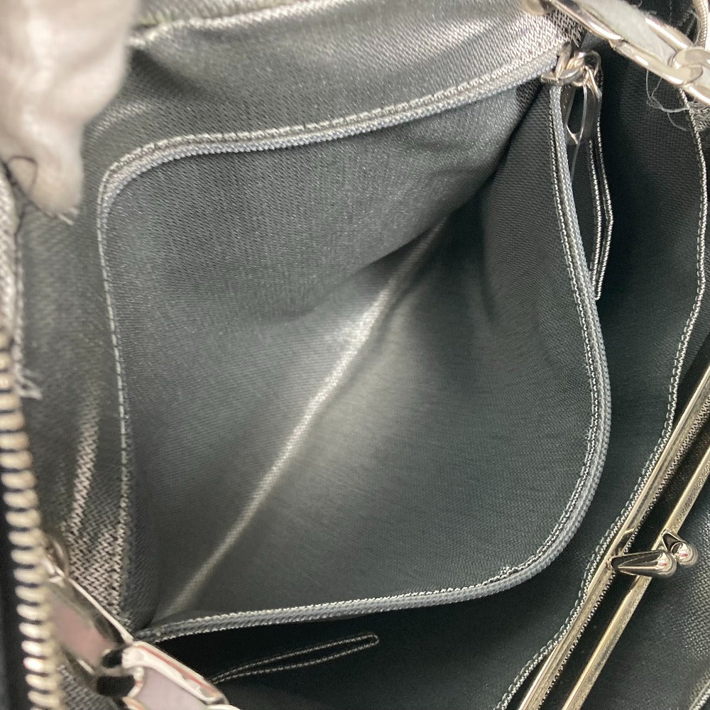 CHANEL Shoulder Bag leather black shoulder bag Mademoiselle