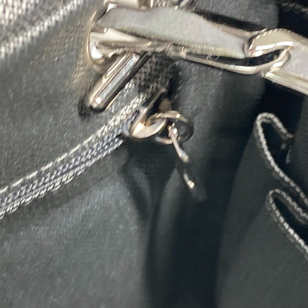 CHANEL Shoulder Bag leather black shoulder bag Mademoiselle