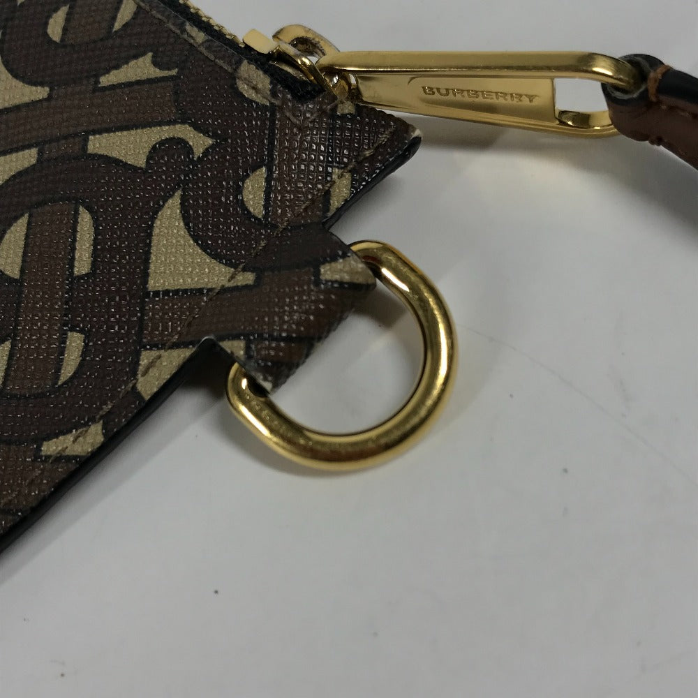 BURBERRY Coin case Leather / PVC Brown TB logo