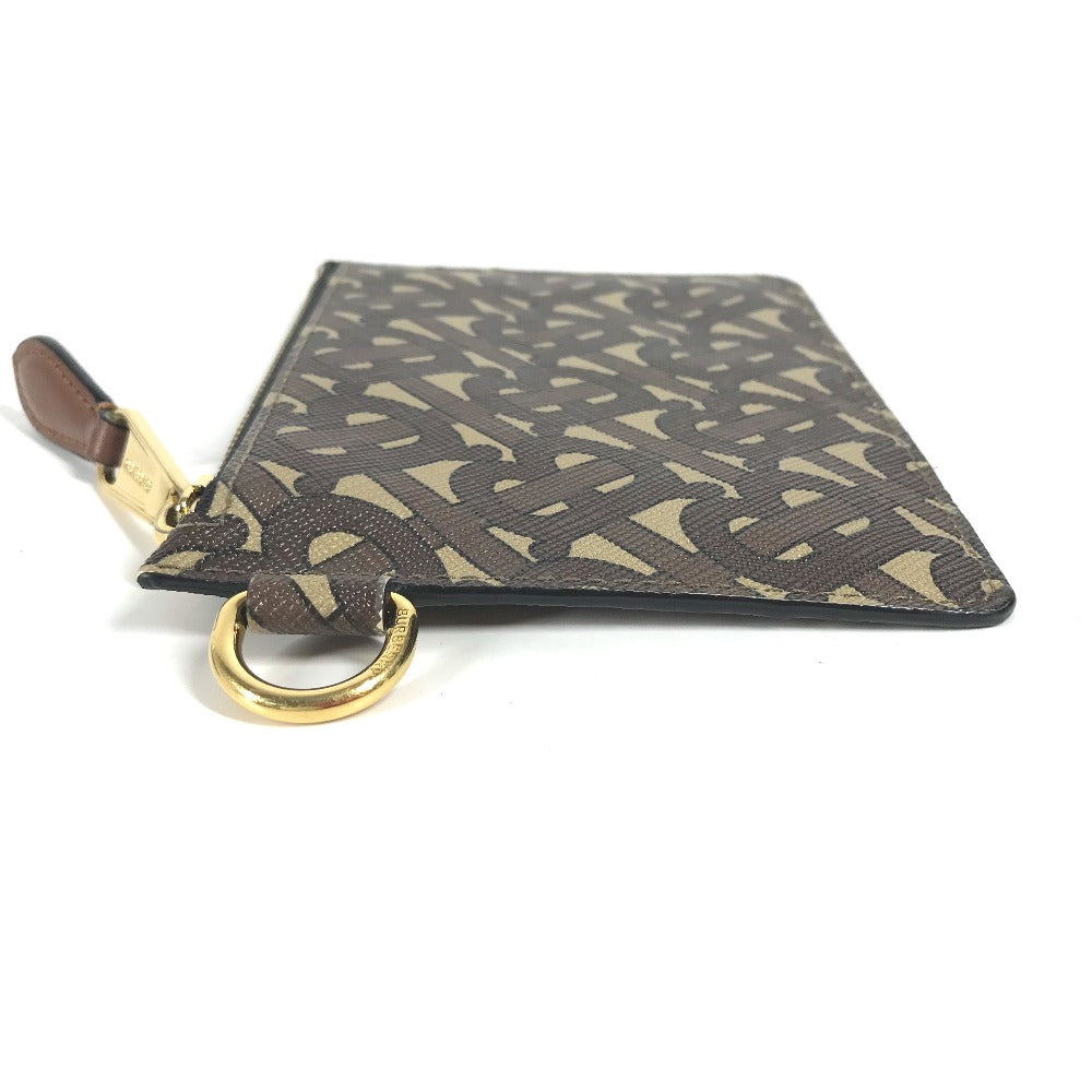 BURBERRY Coin case Leather / PVC Brown TB logo