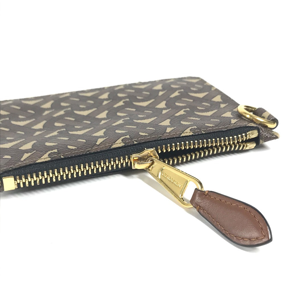 BURBERRY Coin case Leather / PVC Brown TB logo