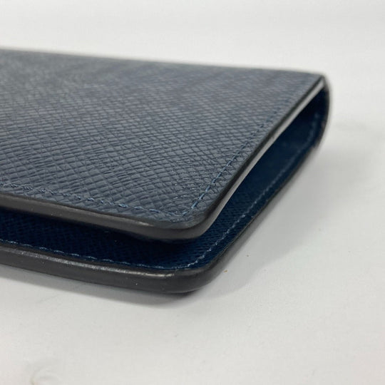 LOUIS VUITTON Long Wallet Purse M30292 Taiga Leather Navy Taiga Portefeuille Blaza