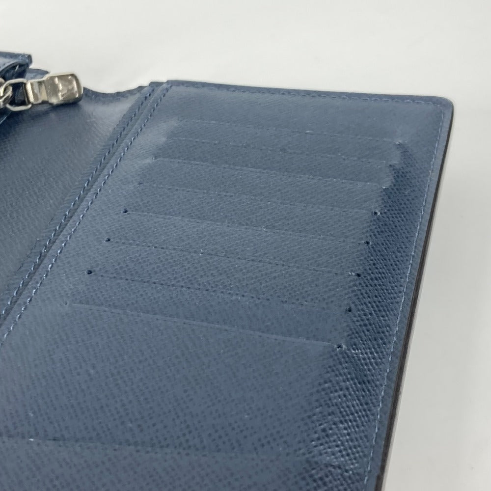 LOUIS VUITTON Long Wallet Purse M30292 Taiga Leather Navy Taiga Portefeuille Blaza