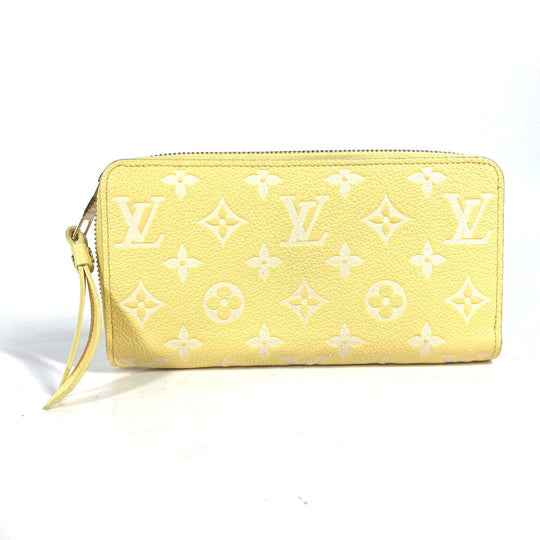 LOUIS VUITTON Long Wallet Purse M81427 Monogram Ann Platt Leather yellow Monogram Ann Platt Zippy wallet