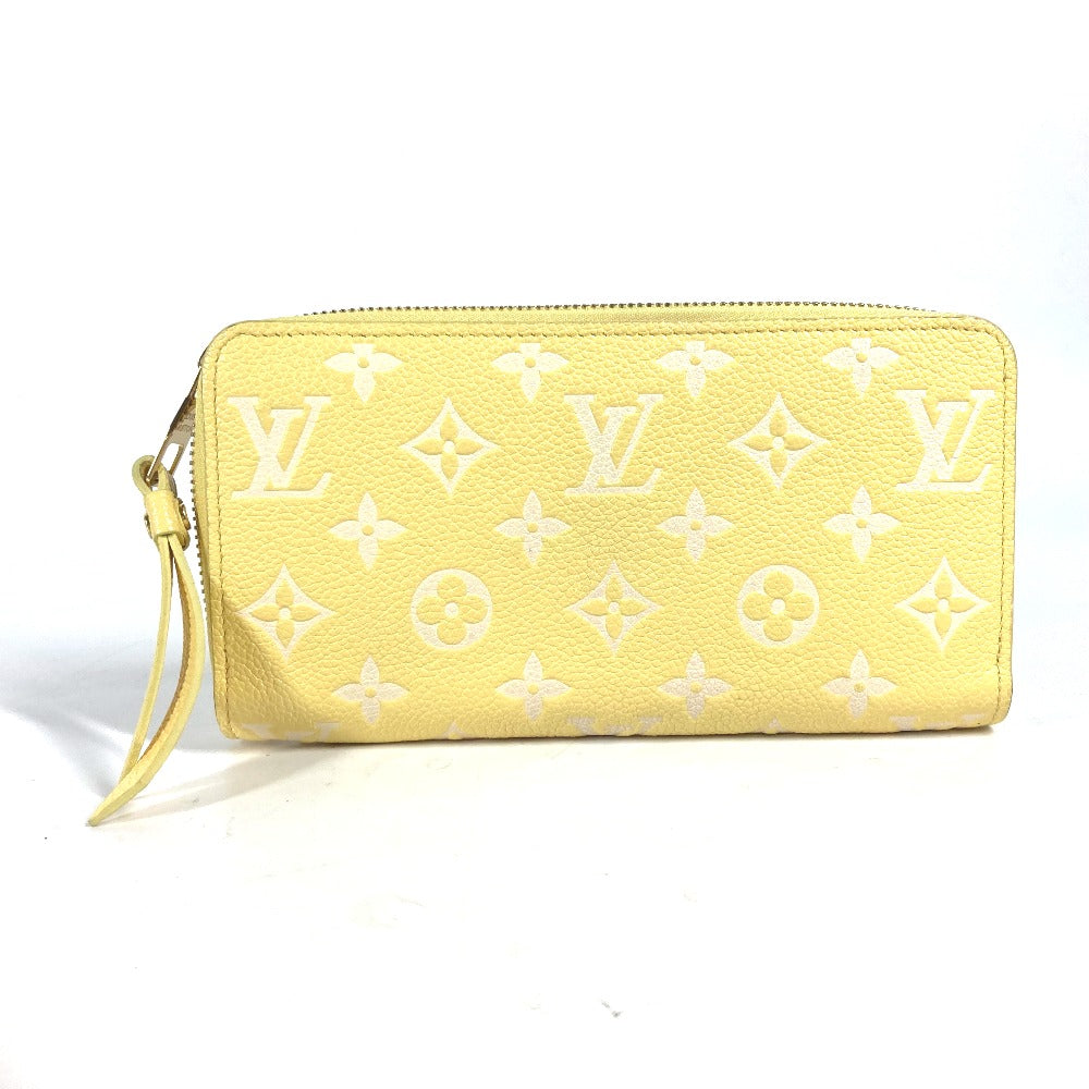 LOUIS VUITTON Long Wallet Purse M81427 Monogram Ann Platt Leather yellow Monogram Ann Platt Zippy wallet