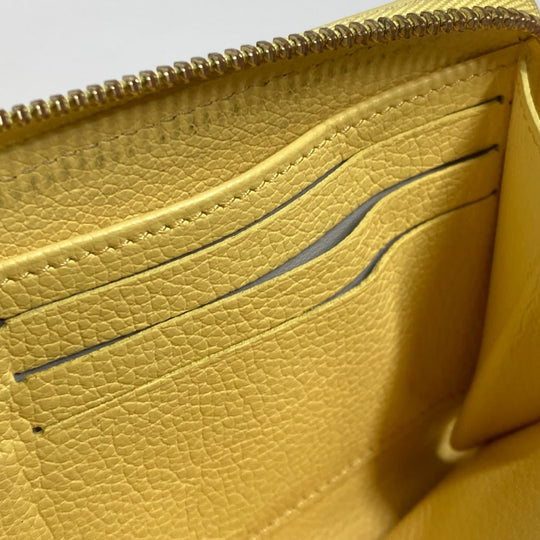 LOUIS VUITTON Long Wallet Purse M81427 Monogram Ann Platt Leather yellow Monogram Ann Platt Zippy wallet