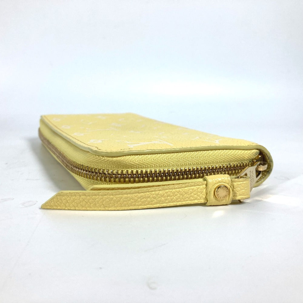 LOUIS VUITTON Long Wallet Purse M81427 Monogram Ann Platt Leather yellow Monogram Ann Platt Zippy wallet