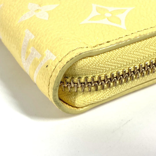LOUIS VUITTON Long Wallet Purse M81427 Monogram Ann Platt Leather yellow Monogram Ann Platt Zippy wallet