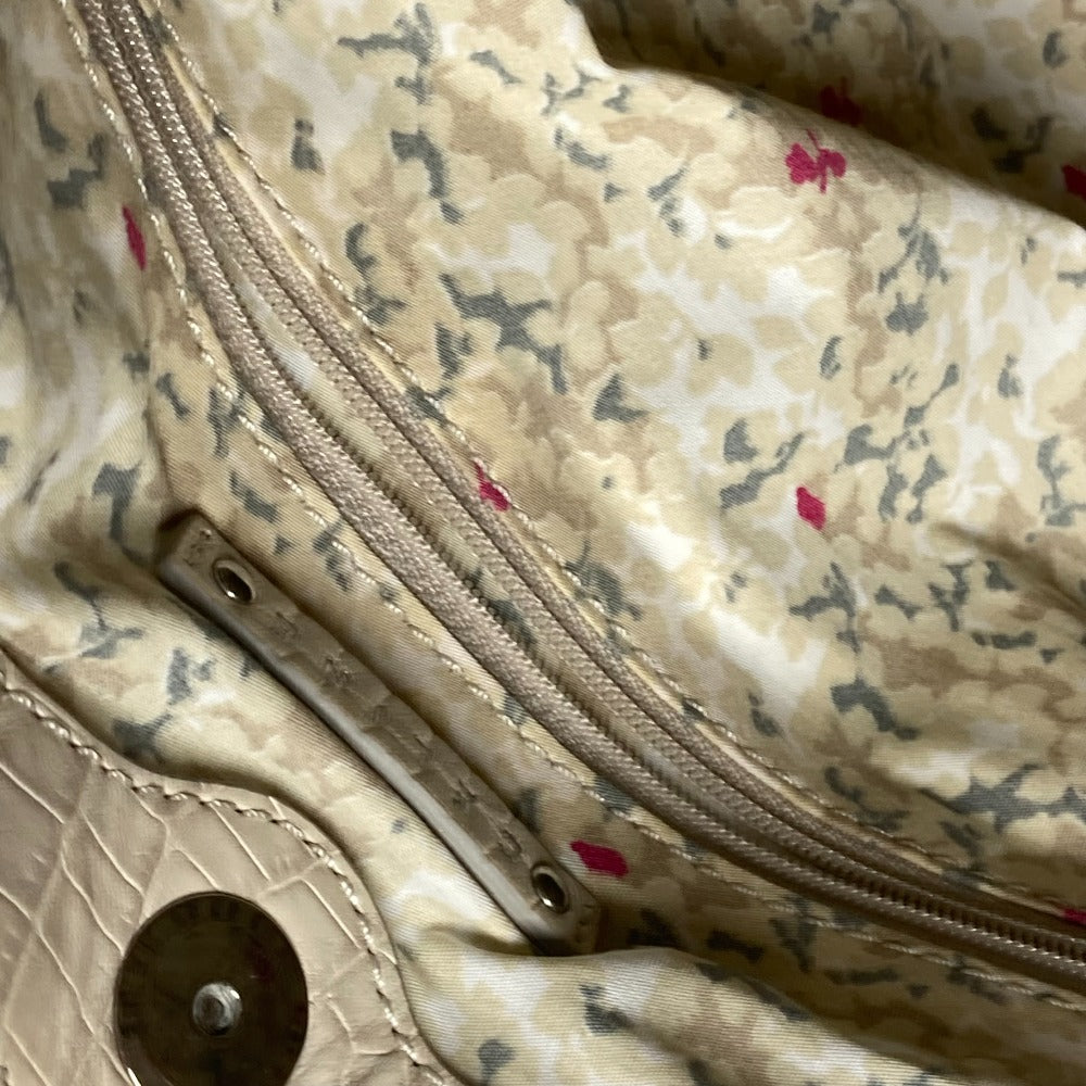 CELINE Tote Bag Leather / canvas white Macadam logo denim gradation