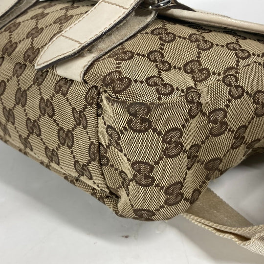 GUCCI Shoulder Bag 145858 GG canvas / leather beige GG