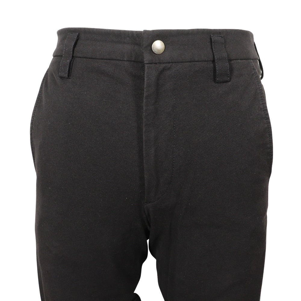 GUCCI Pants 495695 Cotton, Polyurethane black 18Stainless Steel Sideline gabardine stretch pants mens 46 Used Authentic